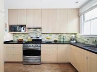 Armoires de cuisine Prima Chariot de rangement en bois avec porte Machine de cuisine modulaire en PVC comprenant évier et robinet Comptoir en marbre