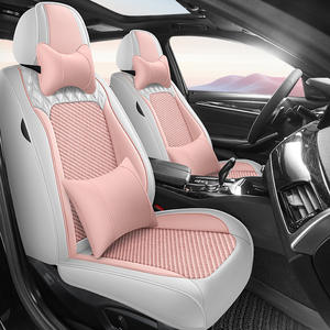 25 nuovi coprisedili per auto con raffreddamento estivo in tessuto traspirante e confortevole con coprisedili per auto in seta di ghiaccio blu Set completo - Product Image 4