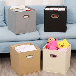 Panier de rangement pliable en tissu, organiseur pour vêtements sales, panier à linge avec poignées - Product Image 1