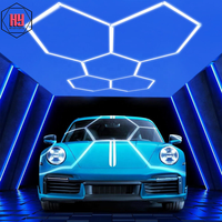 Super Luminosité Vente Chaude Décoratif Lavage De Voiture Garage Éclairage Hexagone Lumière Hexagone Led Lumière