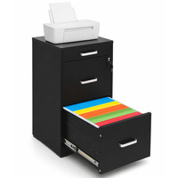 Archivador de Acero con Estructura KD, Fácil de Montar, con Cerradura, Gabinete de Almacenamiento Metálico para Oficina