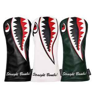 ओम कस्टम एपलिक चमड़े के गोल्फ हेडकवर कढ़ाई चालक लकड़ी गोल्फ सिर कवर - Product Image 6