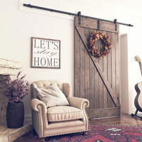 WEKIS Kits de portes de grange intérieures en bois au design moderne avec quincaillerie Portes de grange coulissantes et accessoires de fenêtre