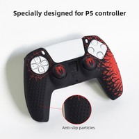 Vente flash - Étui de protection en silicone souple antidérapant pour PS5 - Étui de protection Spiderman - Coque pour manette P5