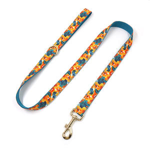 도매 럭셔리 패션 간단한 사랑스러운 개 가죽 끈 세트 사용자 정의 패턴 색상 순면 개 칼라 마이크로 로고 - Product Image 6