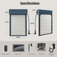 Nouveautés en stock : Volets roulants intelligents en alliage d'aluminium, modernes, automatiques, horizontaux, étanches, résistants au vent, à énergie solaire