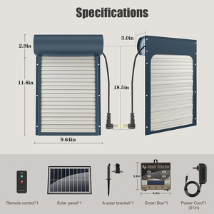 Nouveautés en stock : Volets roulants intelligents en alliage d'aluminium, modernes, automatiques, horizontaux, étanches, résistants au vent, à énergie <span class=keywords><strong>solaire</strong></span> - Product Image 3