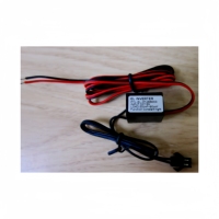 Invertisseur pour feuille EL 12V CC avec montage sur prise, conception silencieuse, mode lumière constante, étanchéité simple, bornes d'entrée rouge et noir