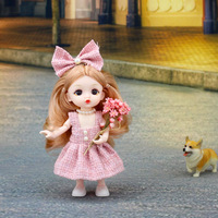 Vêtements pour poupée BJD de 16 cm, ensemble de robe Lolita de style princesse pour filles, modèle BJD1651002, boîte en couleur, sac en filet