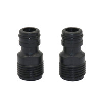 Raccord rapide mâle 1/2 pouce, adaptateur de robinet en plastique pour irrigation de jardin et lavage de voiture, raccord de tuyau d'eau