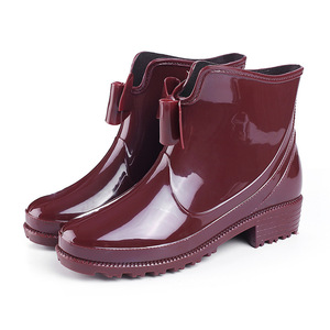 Nuevas <span class=keywords><strong>Botas</strong></span> <span class=keywords><strong>de</strong></span> Lluvia con Lazo para <span class=keywords><strong>Mujer</strong></span>, Color Sólido, a la Moda, <span class=keywords><strong>Botas</strong></span> Cortas para Dama, Antideslizantes, <span class=keywords><strong>de</strong></span> Secado Rápido - Product Image 3