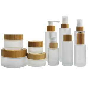 Tarro de Crema de Vidrio Esmerilado de 15g, 30g, 100g, Personalizable con Logotipo Serigrafiado y Tapa de Madera para Crema Contorno de Ojos, Envase para Crema - Product Image 2