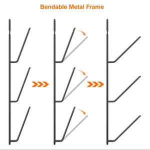 2-Pack Steel 6-Tier Folding Kitchen Organizer Home Use <b>Cabinet</b> or Wall Pot Lid Holder Counter Top Design OEM ODM - Product Image 3