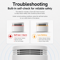 Detector de Humo Inteligente OEM, Alarma de Incendio, Sensor de Humo Fotoeléctrico Compatible con Apple Home, Alexa y Google Home