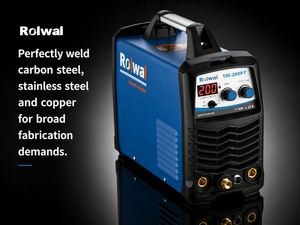 Machine à souder semi-automatique Rolwal 200A HF TIG/MMA 220V DC, soudeuses TIG portatives, état neuf, Maquinas Para Soldar - Product Image 3