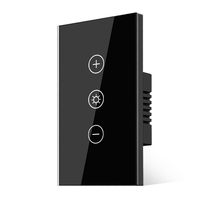 Interrupteur mural intelligent Tuya WiFi Zigbee standard US/AU avec panneau tactile en verre trempé, compatible avec Alexa et Google Home pour le contrôle vocal