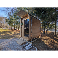 Sauna de Vapor Moderna para 2 Personas, de Madera Sólida, Forma Cúbica, para Exteriores, en Venta