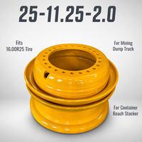 Fabricant chinois de jantes de 25 pouces 25-11.25/2.0 pour excavatrices Kalmar XCMG, grues, conteneurs, reach stackers, pneus 16.00R25