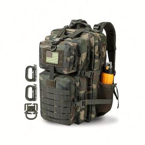 Mochila Táctica Resistente de 50L, Gran Capacidad, Camuflaje Bosque, con Correa en Y y Cuerda Ajustable, para Senderismo y Trekking al Aire Libre - Product Image 1
