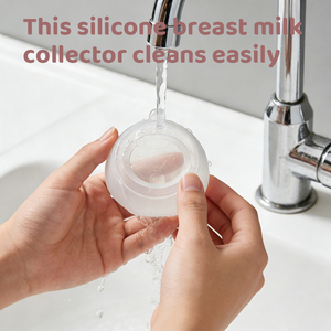 Collecteur <span class=keywords><strong>de</strong></span> lait maternel en silicone manuel facile à utiliser, sans BPA, coque en silicone, 80 ml, pour une protection discrète contre les fuites - Product Image 6