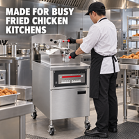 Friteuse électrique professionnelle 24L pour poulet frit avec filtration automatique de l'huile pour restaurant