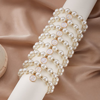Bracelet Perlé Go2boho avec Charme Métallique, Bijoux Élégants et à la Mode pour Femmes