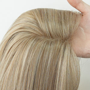 Wig pirang panjang berlapis lurus renda depan untuk wanita Bagian Medium Wig tanpa lem sintetis rambut Matte alami 30 inci - Product Image 6