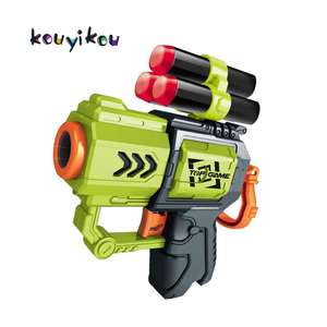 Kouyikou fábrica venta superior Mini pistola de balas blandas caja de almacenamiento conjunto al aire libre juego de disparos francotirador bola de espuma segura pistola de juguete de balas blandas - Product Image 1