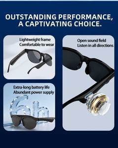 Gafas de Sol Inteligentes con Audio, Altavoz y Micrófono Integrados, Audio de Oído Abierto, Llamadas con Manos Libres, Batería Recargable, Bloqueo de Rayos UV - Product Image 6