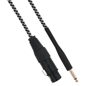 สายสัญญาณเสียงโมโน Cannon XLR ตัวเมีย ต่อ 6.35 มม. ตัวผู้ ยาว 1.5 เมตร สีขาวดำ - Product Image 2