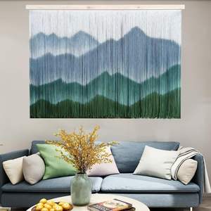 Personnaliser la décoration murale Boho extra large Grand macramé Tenture murale moderne 100% coton à bas prix - Product Image 1