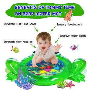 Tapis aquatique gonflable en forme de grenouille pour bébé, tapis de jeu sensoriel pour le développement précoce des nourrissons - Product Image 2