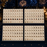 Maßgefertigtes Luxus-Acryl-Mahjong 160 Teile mit Joker Saisonalen Steinen für Neujahrsfeiern Familienfeiern