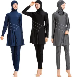 Bañador musulmán modesto para mujer, traje de baño de cobertura completa, Hijab islámico, ropa de playa