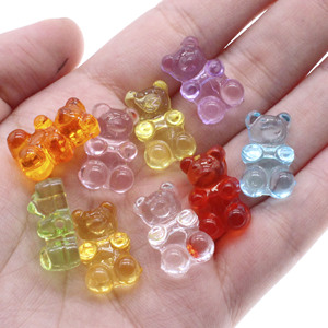 Carino Resina Trasparente Gummy Bear Perline Per La Collana Degli Orecchini Del Braccialetto di Gioielli Fai Da Te In Resina Orso Regalo Di Natale - Product Image 6