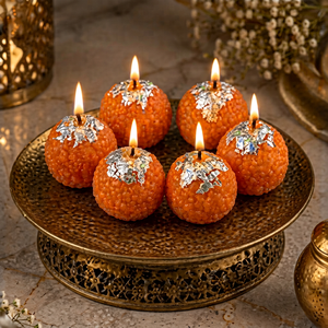 <b>Gold</b> Leaf Art <b>Candle</b> Set Handmade Paraffin Votive <b>Candles</b> Romantic Scented Decorative <b>candles</b> for Weddings Home Decor - Product Image 1