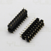 Muestra Gratuita de Conector Recto de Cabezal de Pines Mecanizado Industrial de Fila Única, Paso de 2.54 mm, Posiciones de 02-40 pines, Altura de 3.0 mm, para PCB