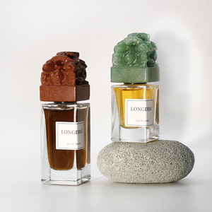 Botella de Perfume de Vidrio Transparente de 50 ml con Impresión de Logotipo de Marca Privada de Lujo Clásico, con Tapa de Sello de Jade de Estilo Chino - Product Image 6