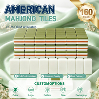 Jeu de Mahjong Chinois Classique 144 Tuiles, Personnalisé sur Mesure, en Acrylique, pour Voyage