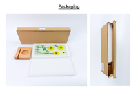 Portavelas de Pascua de Vidrio Fundido Hecho a Mano con Diseño de Cruz y Paloma, Rectangular, Exquisita Decoración Artística de Vidrio Fundido para Espacios Habitables