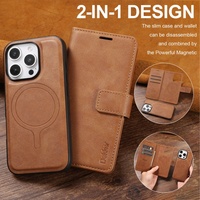 Offre Spéciale : Étui Portefeuille Magnétique Détachable 2-en-1 en Cuir pour iPhone 15, 17 Pro Max, Samsung S25, S23 Plus, S24 Ultra, D1 – Prix Usine