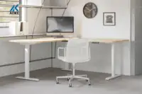 उच्च गुणवत्ता एल के आकार का ग्रे गेमिंग टेबल आधुनिक खड़े समायोज्य कंप्यूटर तालिका काम कार्यालय डेस्क