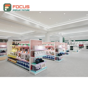 Expositor de Suelo de Materiales Mixtos para Tiendas de Marca Contemporáneas, Solución de Mobiliario para Tiendas, Diseño de Tiendas de Cosméticos - Product Image 1