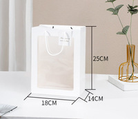 Nouveau sac à main avec fenêtre transparente, sac cadeau, sac de présentation pour fleurs et poupées, sac cadeau pour la Fête des Mères et la Saint-Valentin, épaissi