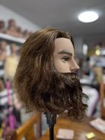 Vente en gros usine : Tête de mannequin femme 100% cheveux naturels pour la formation en coupe et tressage, lisse et ondulé, noué à la main