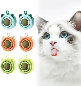 2024 bolas de hierba gatera juguetes interactivos para gatos 360 golosinas giratorias de hierba gatera eficaces para limpiar los dientes y mejorar la emoción del gato