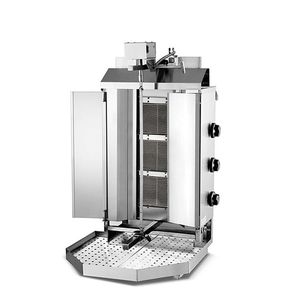 Shawarma Grill Para Hoteles Máquina Horizontal 1 Quemador 6 Alquiler Completo Malasia Revolver Souvlaki Kebab Gas Stones 10 Aluminio - Product Image 2