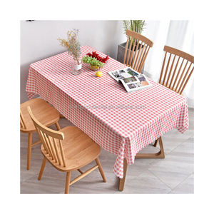 Bonito mantel duradero de lino con logotipo personalizado para el hogar, mesa redonda para bodas - Product Image 1