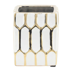 Organizador de escritorio rectangular de cerámica con cajones para almacenamiento en la oficina y decoración del escritorio - Product Image 2