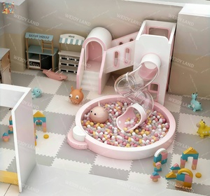 WEJOY Parco Giochi Interno Personalizzato per <span class=keywords><strong>Bambini</strong></span>, Attrezzatura da Gioco in Schiuma, Set Morbido con Scivoli, Parco Divertimenti per Uso Domestico - Product Image 6